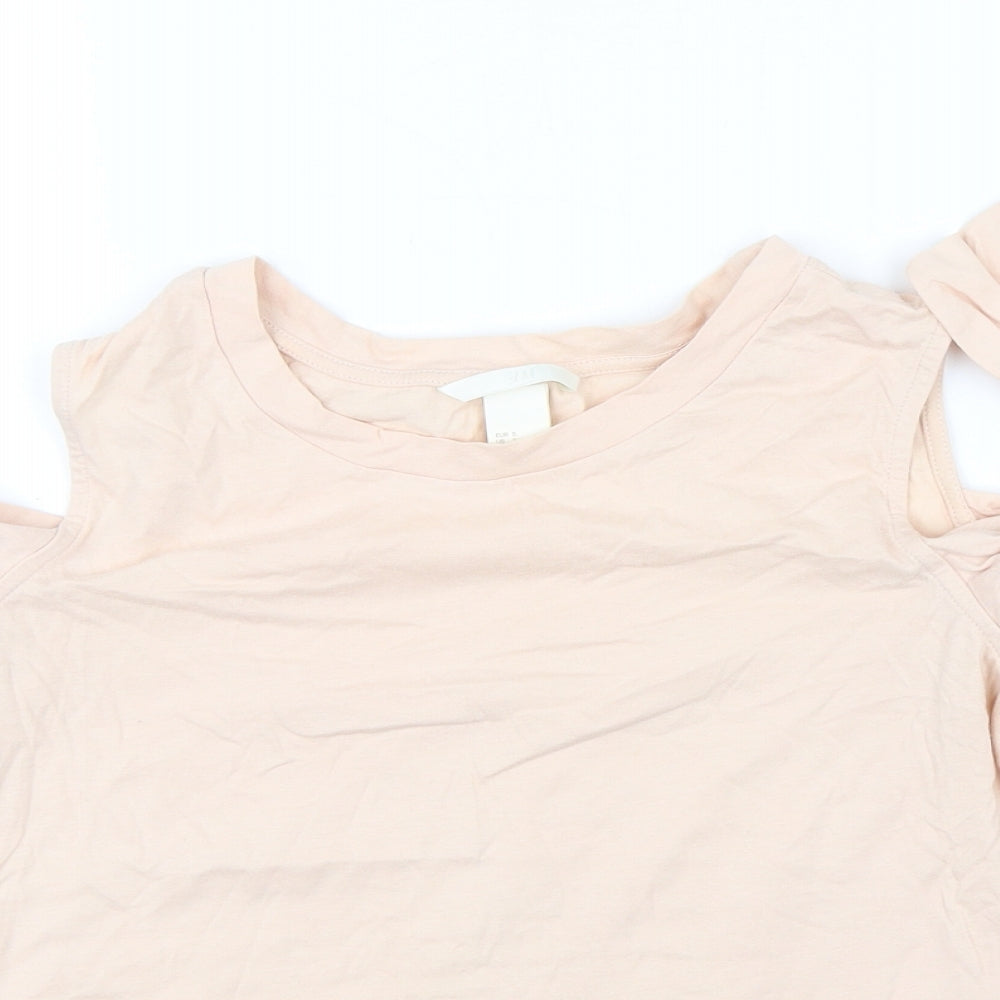 Womens UK Size S H&M Pink Basic Blouse
