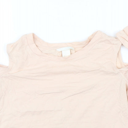 Womens UK Size S H&M Pink Basic Blouse