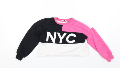 George Girls Pink   Pullover Jumper Size 5-6 Years  - Cropped NYC