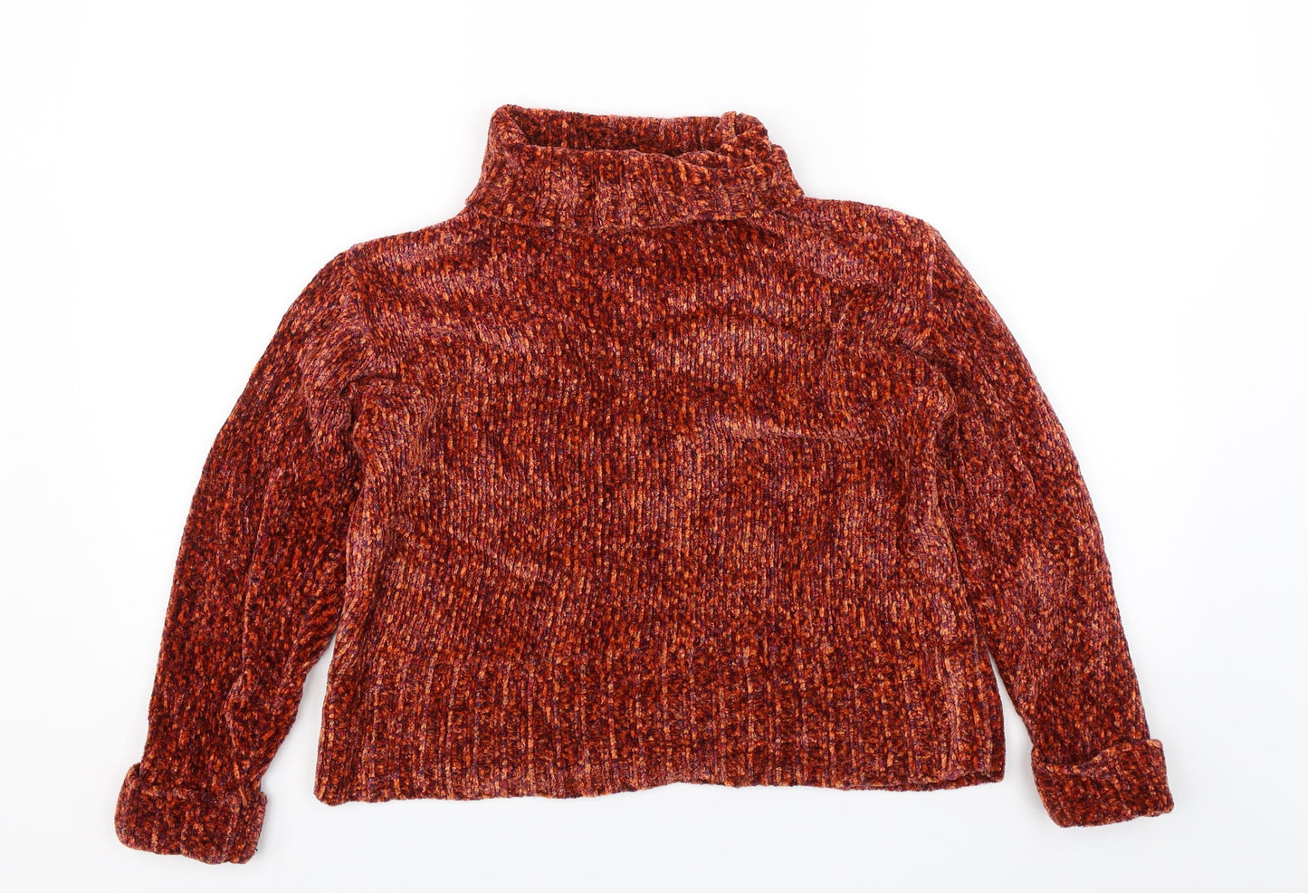 Womens UK Size S Debbie Morgan Orange Pullover Jumper