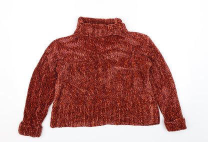 Womens UK Size S Debbie Morgan Orange Pullover Jumper