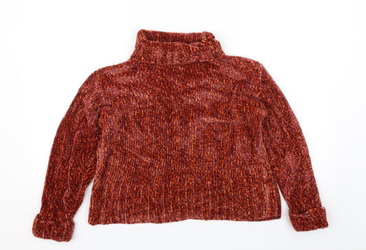 Womens UK Size S Debbie Morgan Orange Pullover Jumper