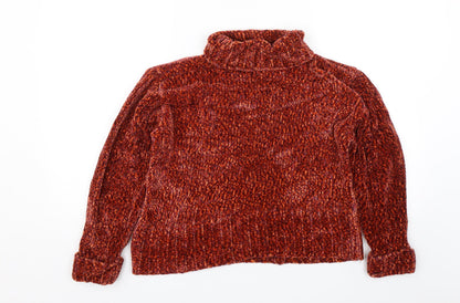 Womens UK Size S Debbie Morgan Orange Pullover Jumper