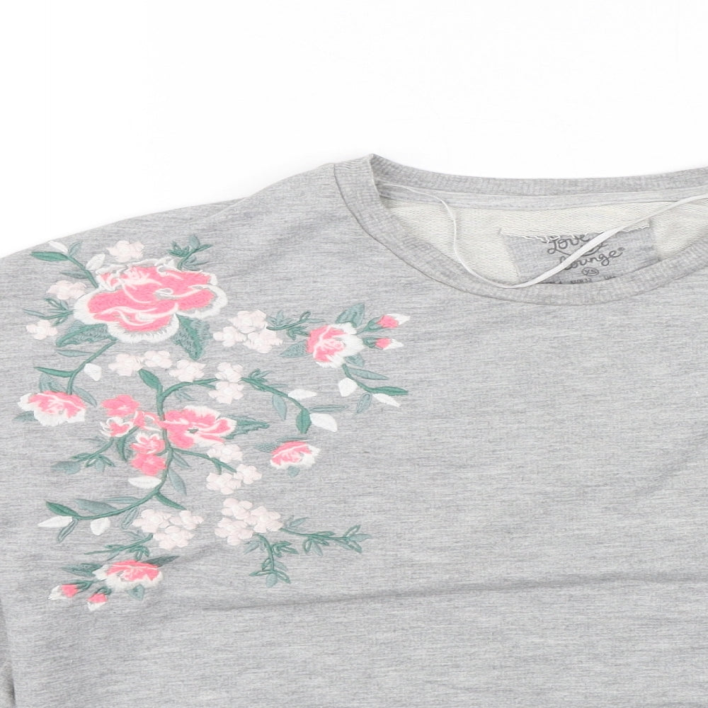 Womens UK Size XS Love to Lounge Grey Pullover Jumper
