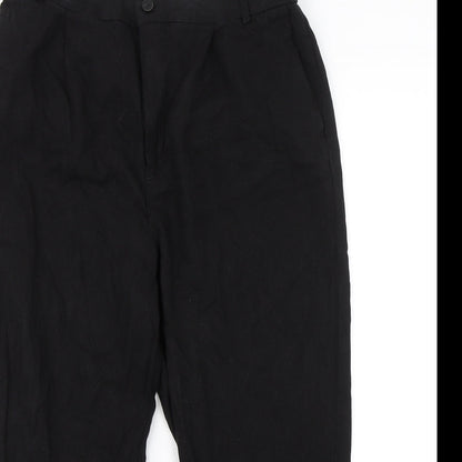 Womens UK Size L Zara Regular Fit  Black Trousers