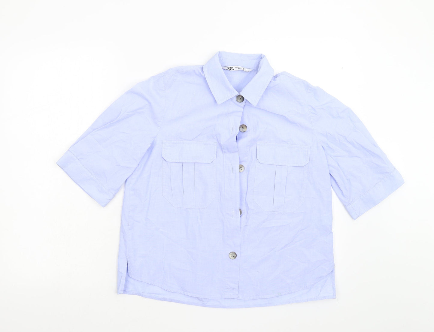 Zara Mens Blue    Button-Up Size XS