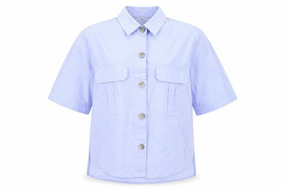 Mens UK Size XS Zara Blue  Button-Up Short Sleeve Casual Shirt