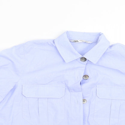 Zara Mens Blue    Button-Up Size XS