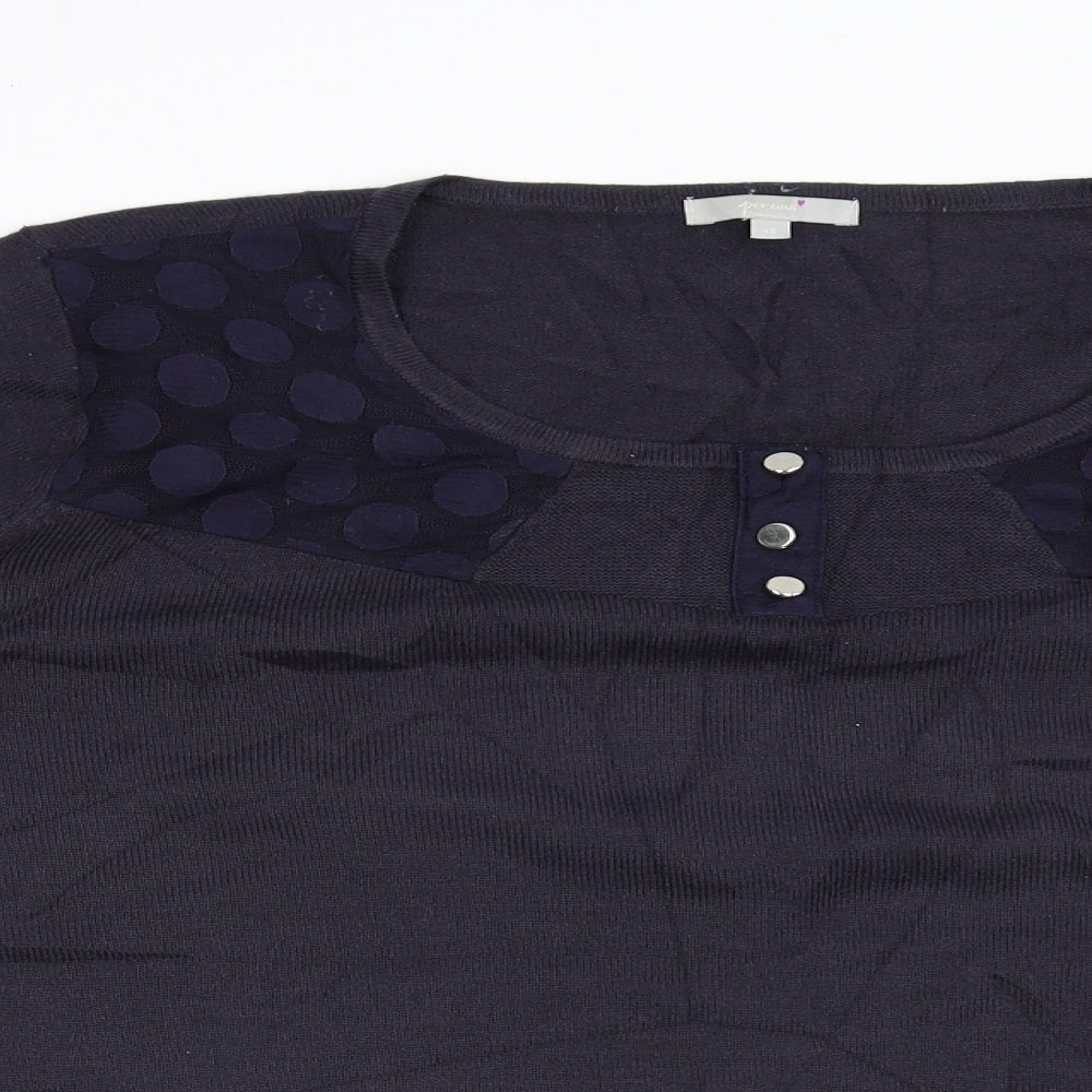 Womens UK Size 18 Per Una Blue Pullover Jumper