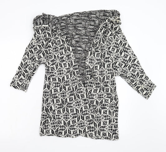 Primark Womens Multicoloured Geometric Knit Cardigan Jumper Size S