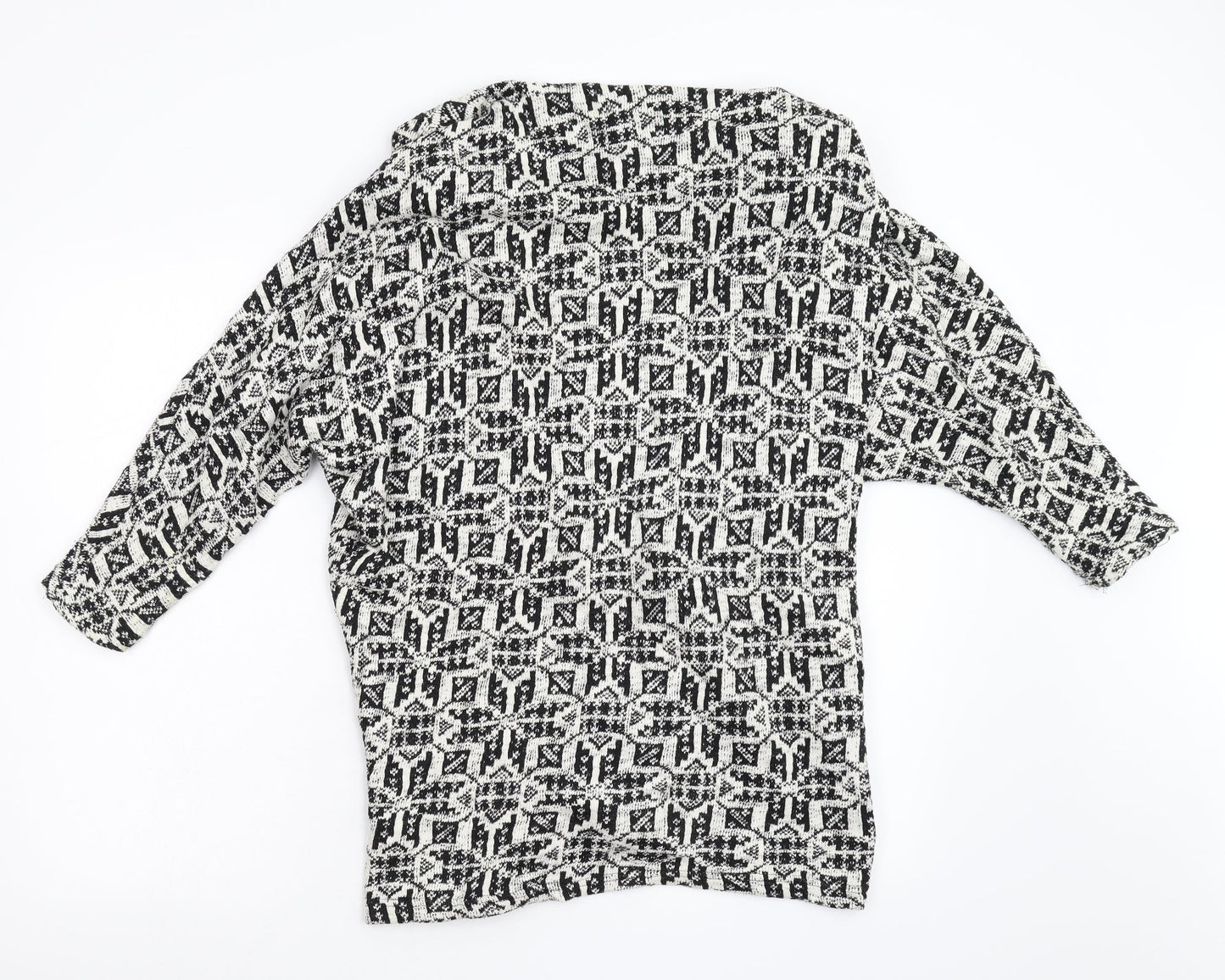 Primark Womens Multicoloured Geometric Knit Cardigan Jumper Size S