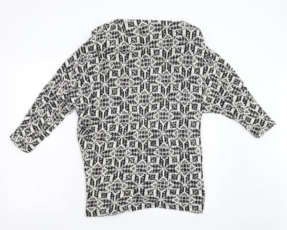 Primark Womens Multicoloured Geometric Knit Cardigan Jumper Size S