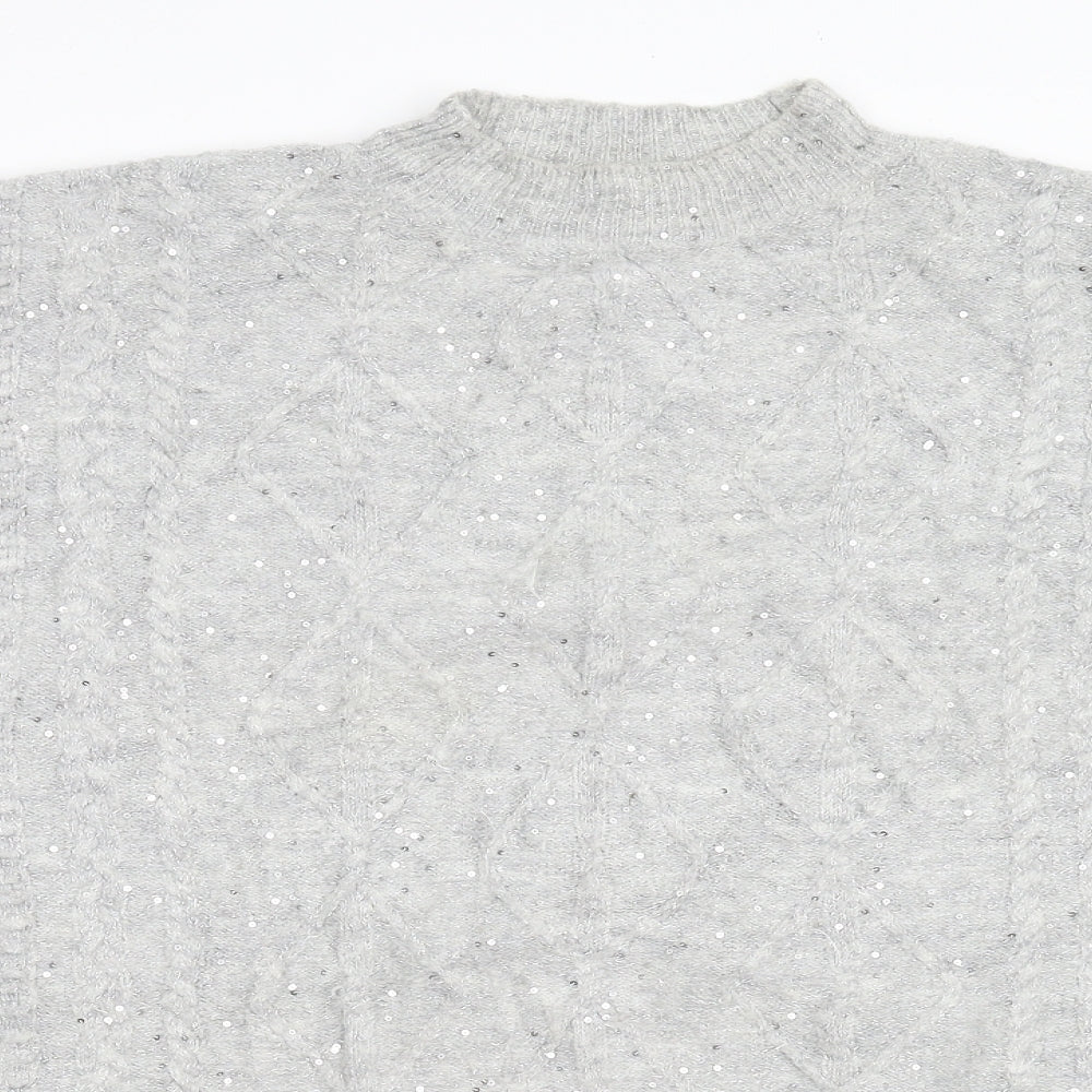Womens UK Size M NEXT Grey Pullover Jumper