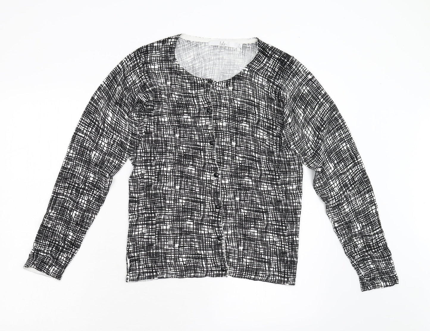 Womens UK Size S Isle Black Cardigan Jumper