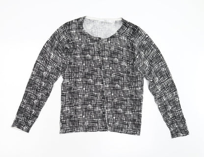 Womens UK Size S Isle Black Cardigan Jumper