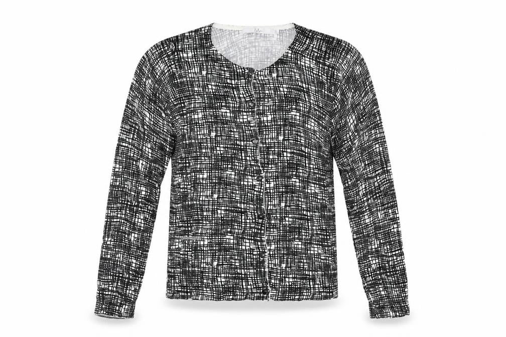 Womens UK Size S Isle Black Cardigan Jumper