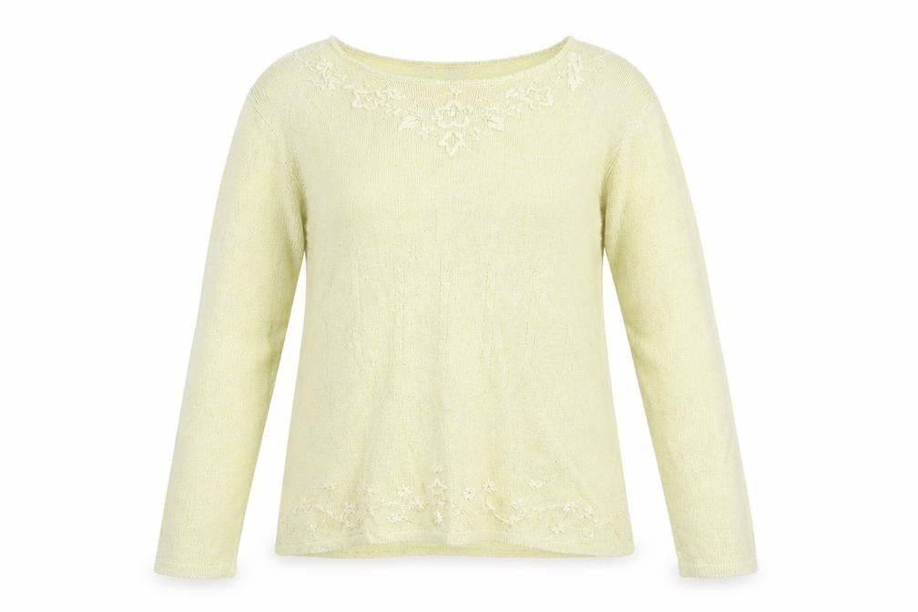 Womens UK Size L Fay Louise Yellow Pullover Jumper