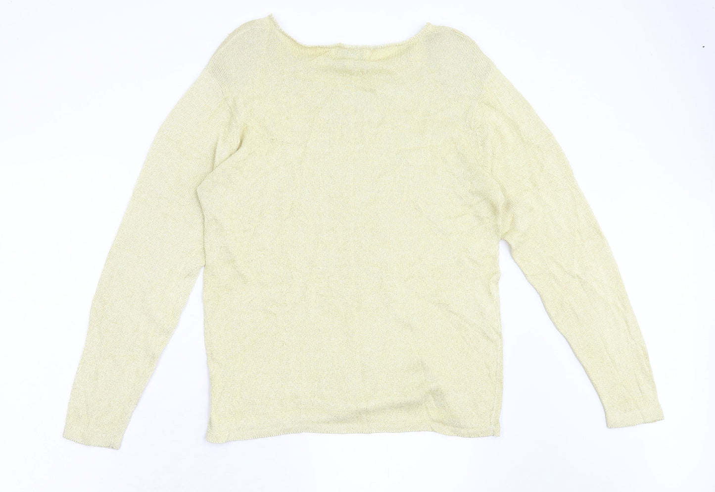Womens UK Size L Fay Louise Yellow Pullover Jumper