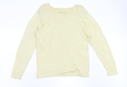 Womens UK Size L Fay Louise Yellow Pullover Jumper