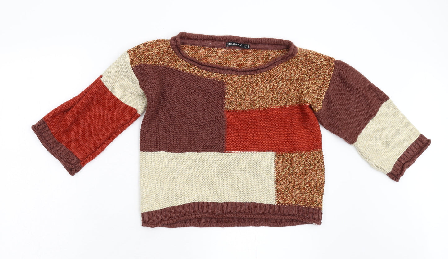 Primark Womens Multicoloured  Knit Pullover Jumper Size 10