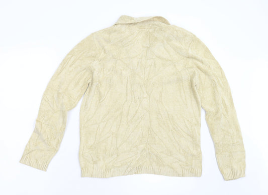Womens UK Size 12 M&S Beige Cardigan Jumper