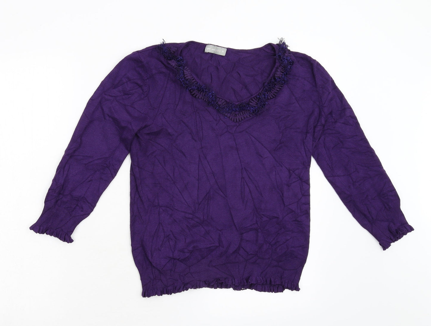 Womens UK Size 10 Per Una Purple Pullover Jumper