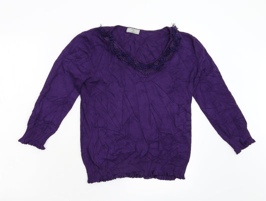 Womens UK Size 10 Per Una Purple Pullover Jumper