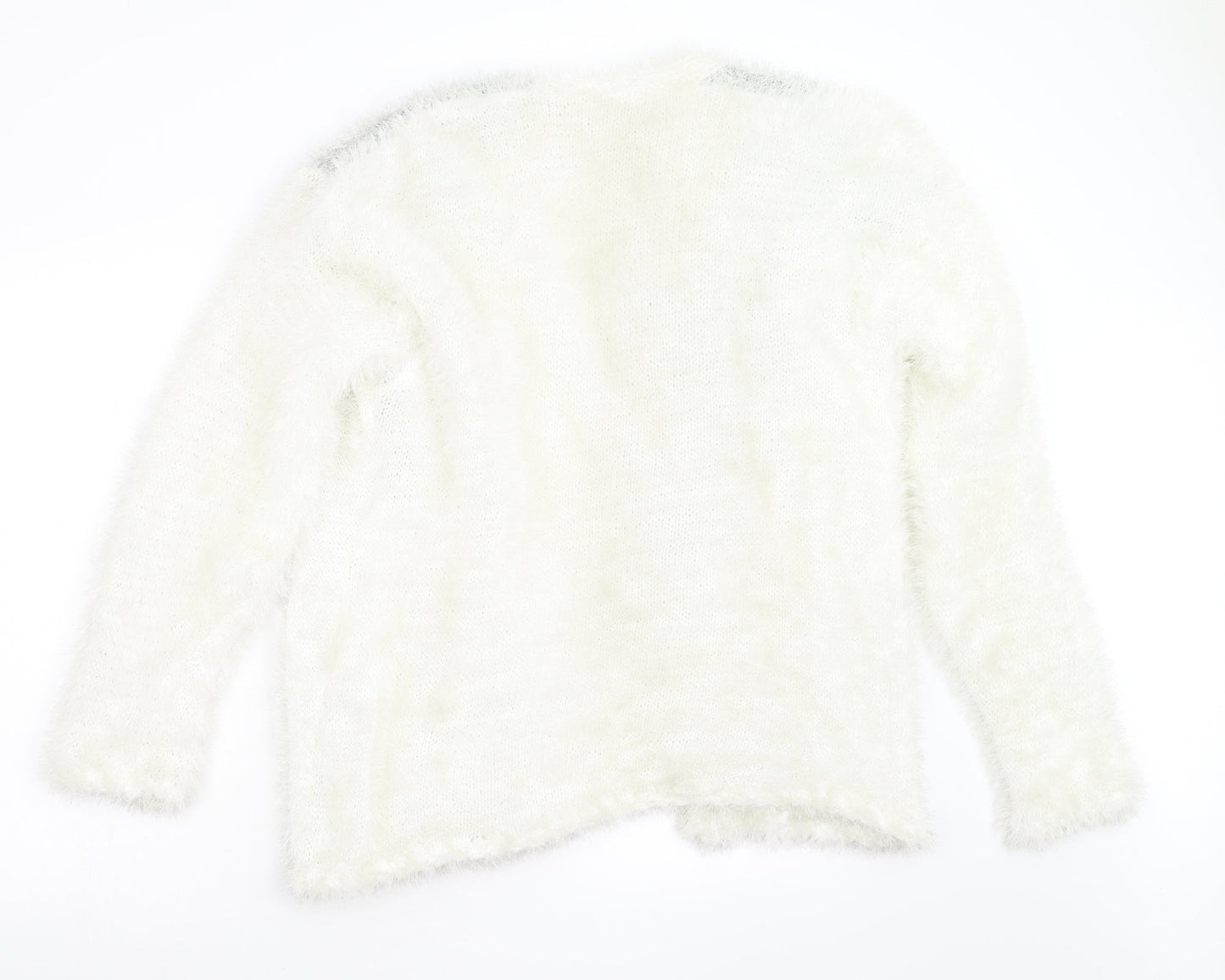 Womens UK Size L Preworn Ivory Cardigan Jumper