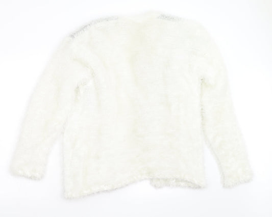 Womens UK Size L Preworn Ivory Cardigan Jumper