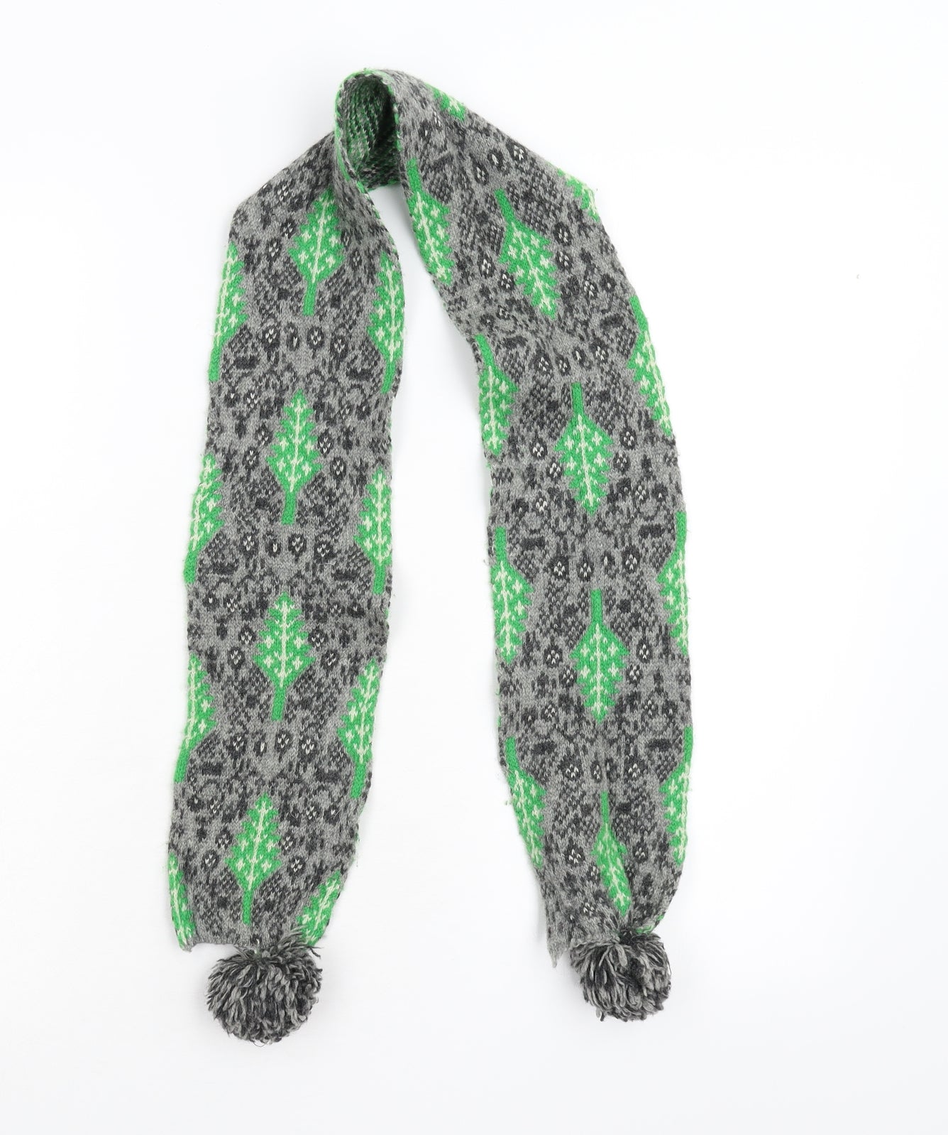Preworn Boys Green Floral  Scarf  One Size