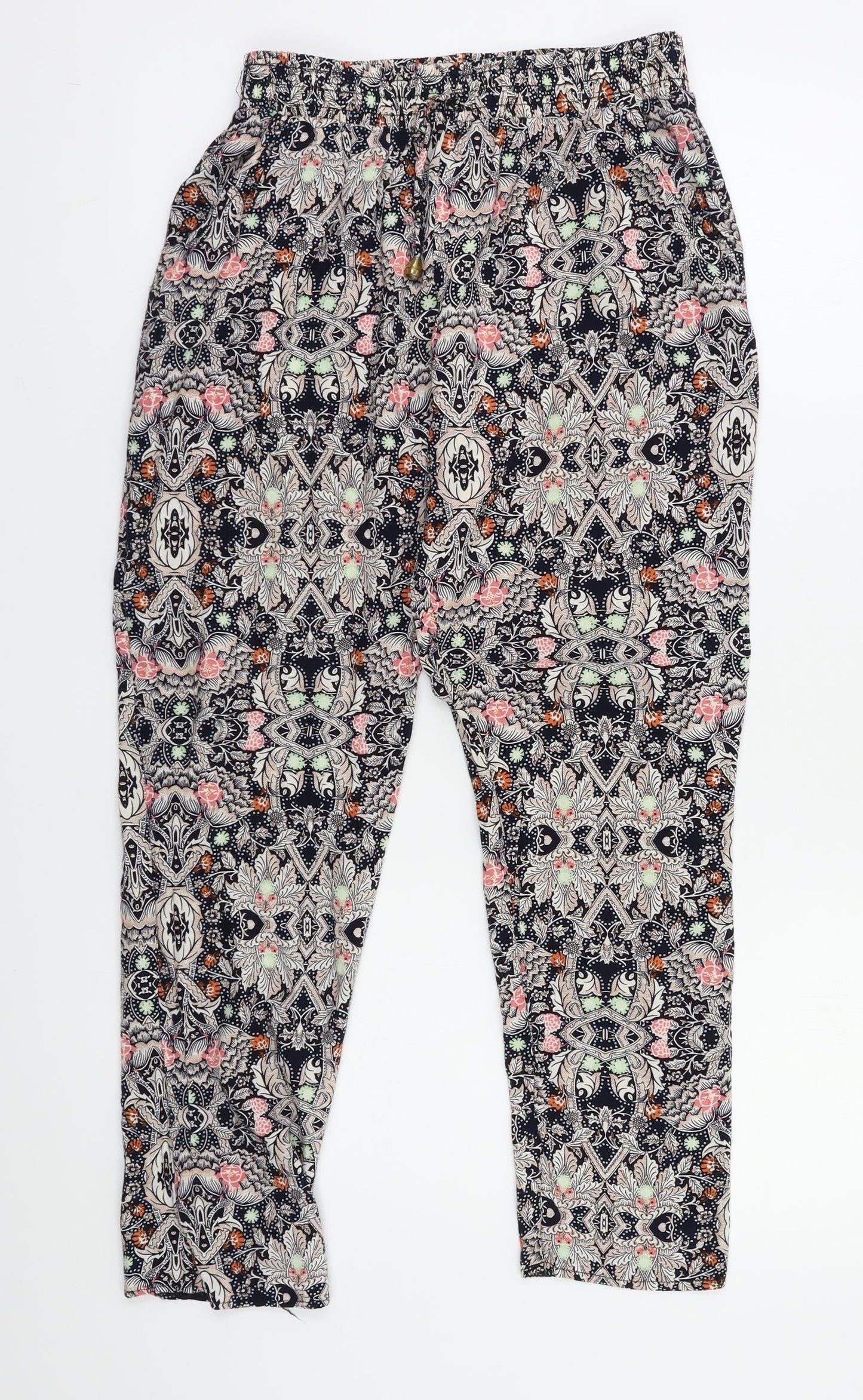 Womens UK Size S Preworn Regular Fit  Multicoloured Trousers