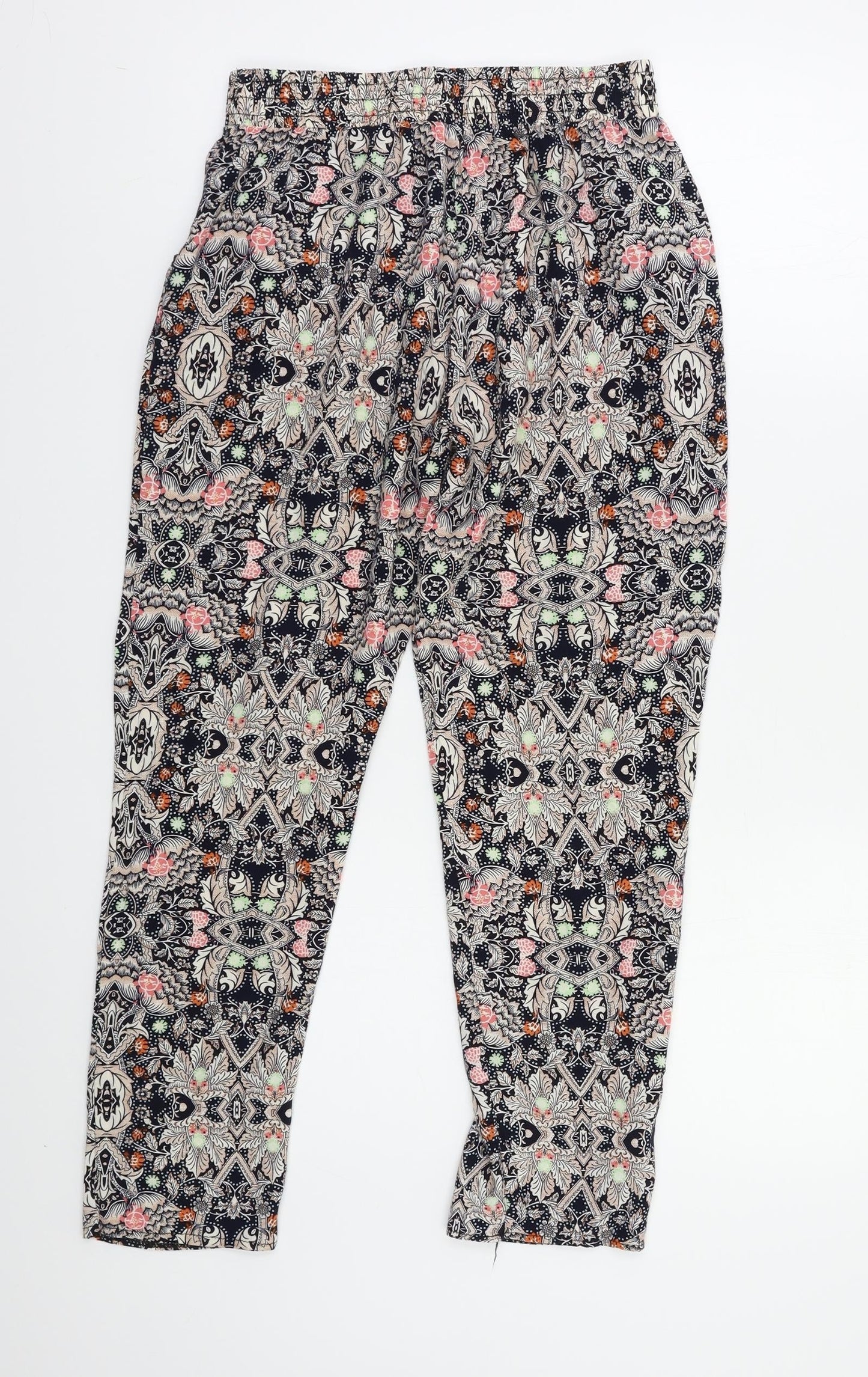 Womens UK Size S Preworn Regular Fit  Multicoloured Trousers