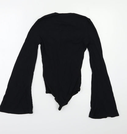 PRETTYLITTLETHING Womens Black   Bodysuit One-Piece Size 8