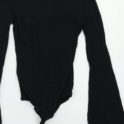 PRETTYLITTLETHING Womens Black   Bodysuit One-Piece Size 8