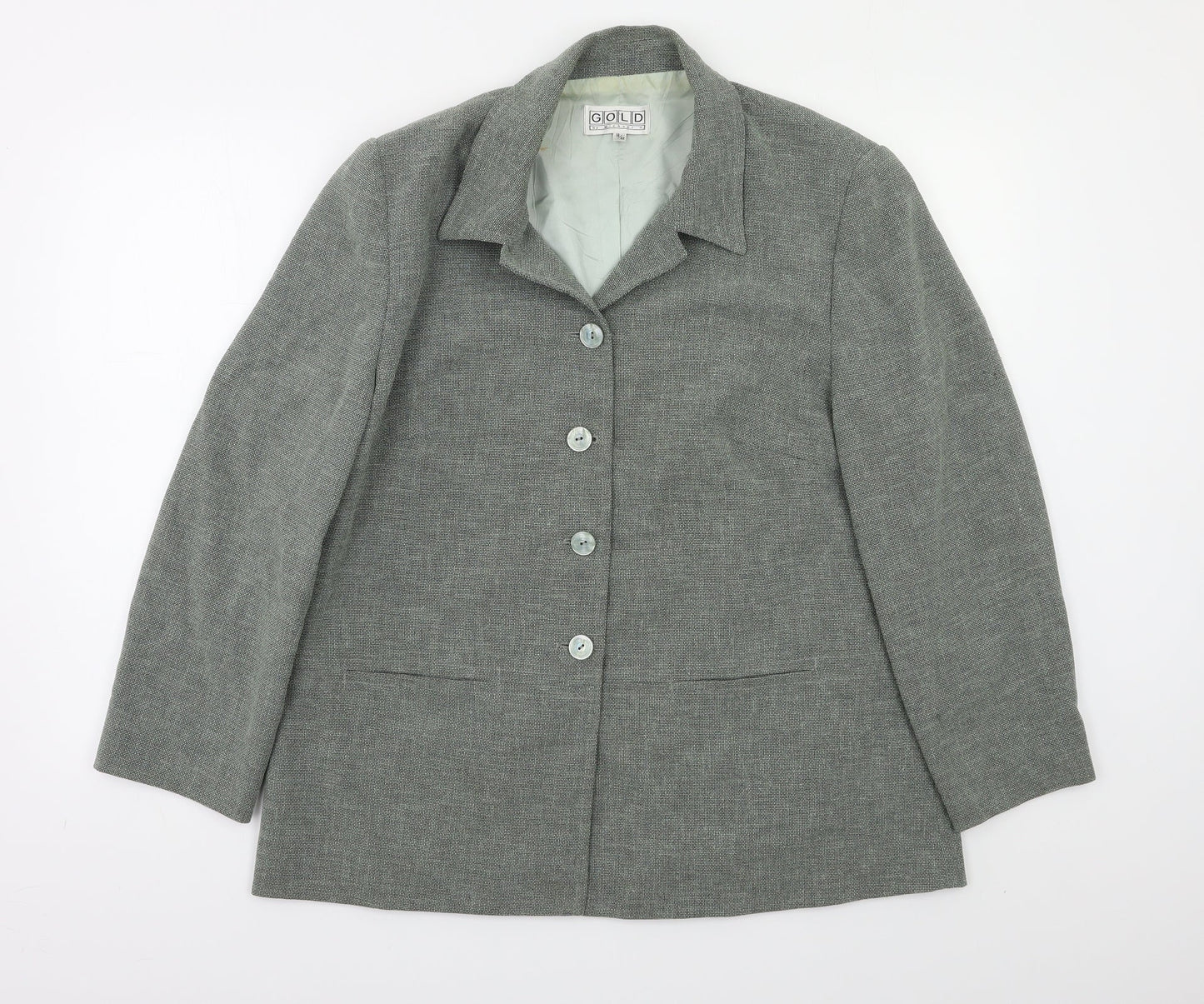 Womens UK Size 16 Gold by Michael H Green Jacket