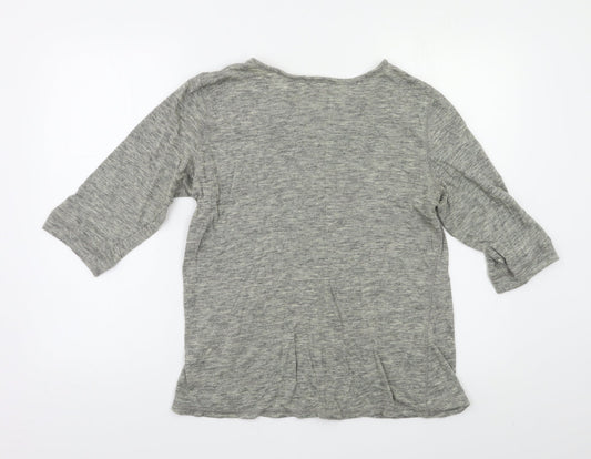 Womens UK Size 14 M&S Grey Basic Blouse