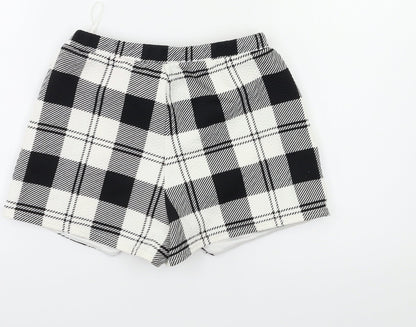 New Look Womens Black Check  Mini Skort Size 8