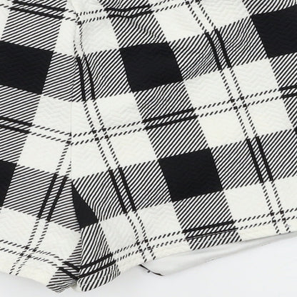 New Look Womens Black Check  Mini Skort Size 8