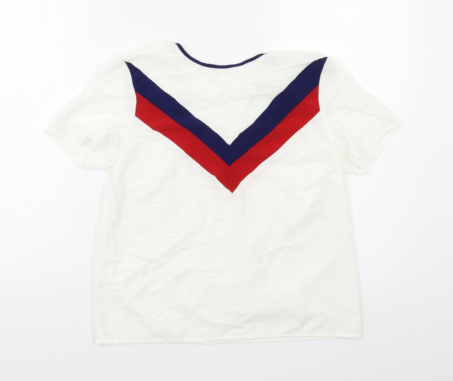 Womens UK Size S Stradivarius White Basic Blouse