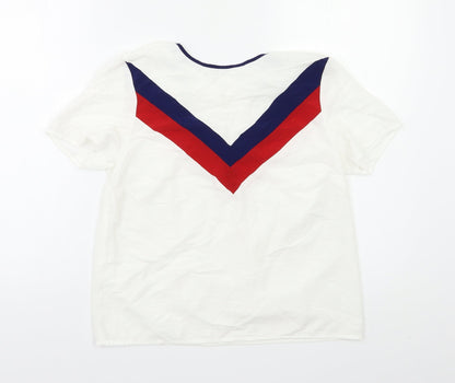 Womens UK Size S Stradivarius White Basic Blouse