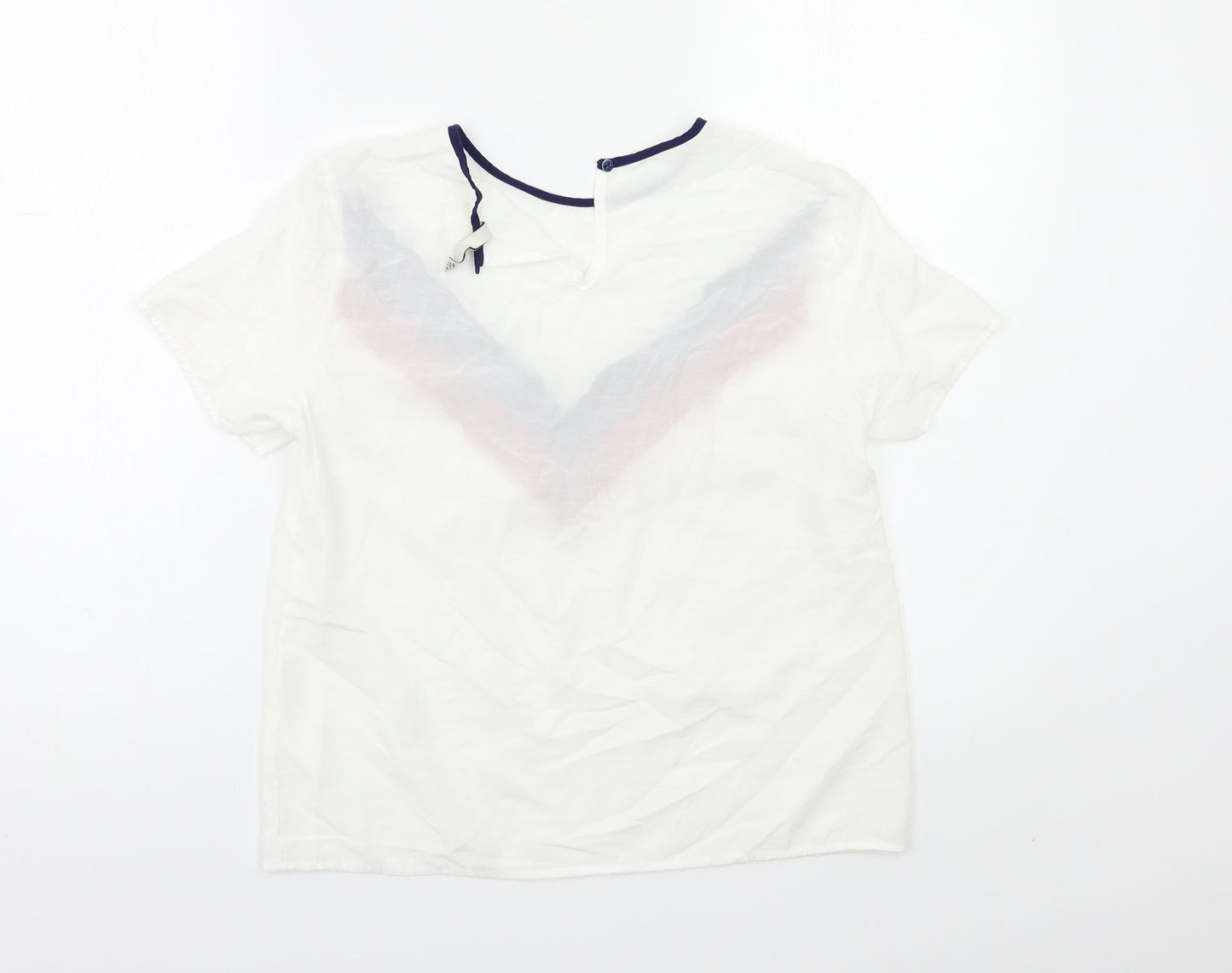 Womens UK Size S Stradivarius White Basic Blouse