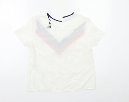 Womens UK Size S Stradivarius White Basic Blouse