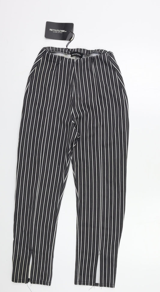 Womens UK Size 6 PRETTYLITTLETHING Regular Fit  Black Trousers
