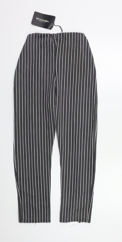 Womens UK Size 6 PRETTYLITTLETHING Regular Fit  Black Trousers
