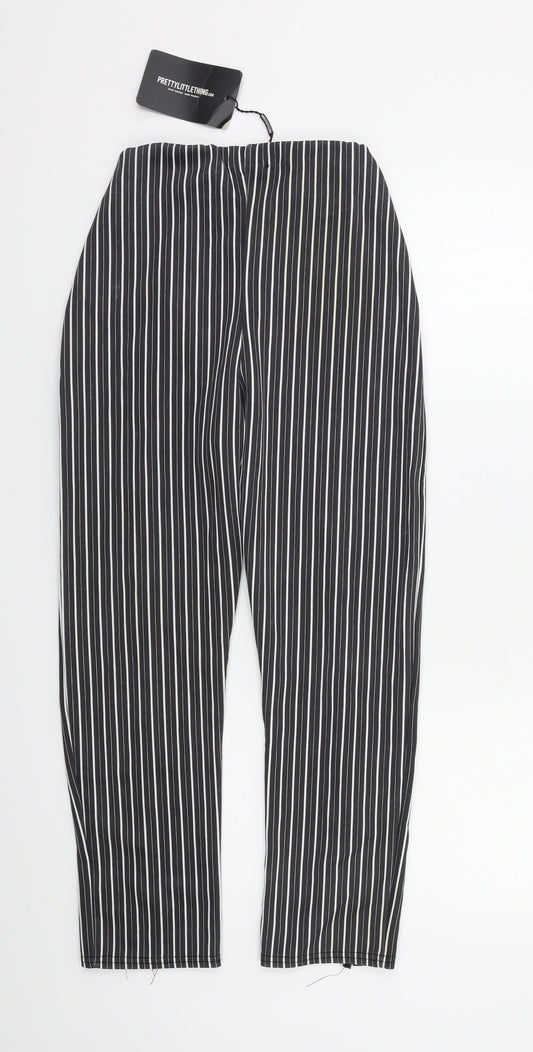 Womens UK Size 6 PRETTYLITTLETHING Regular Fit  Black Trousers