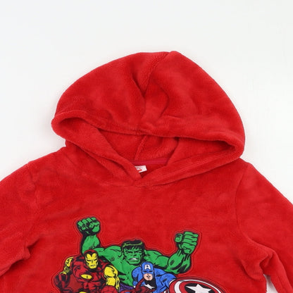 Marvel Comics Girls Red   Pullover Hoodie Size 9 Years  - Superheroes