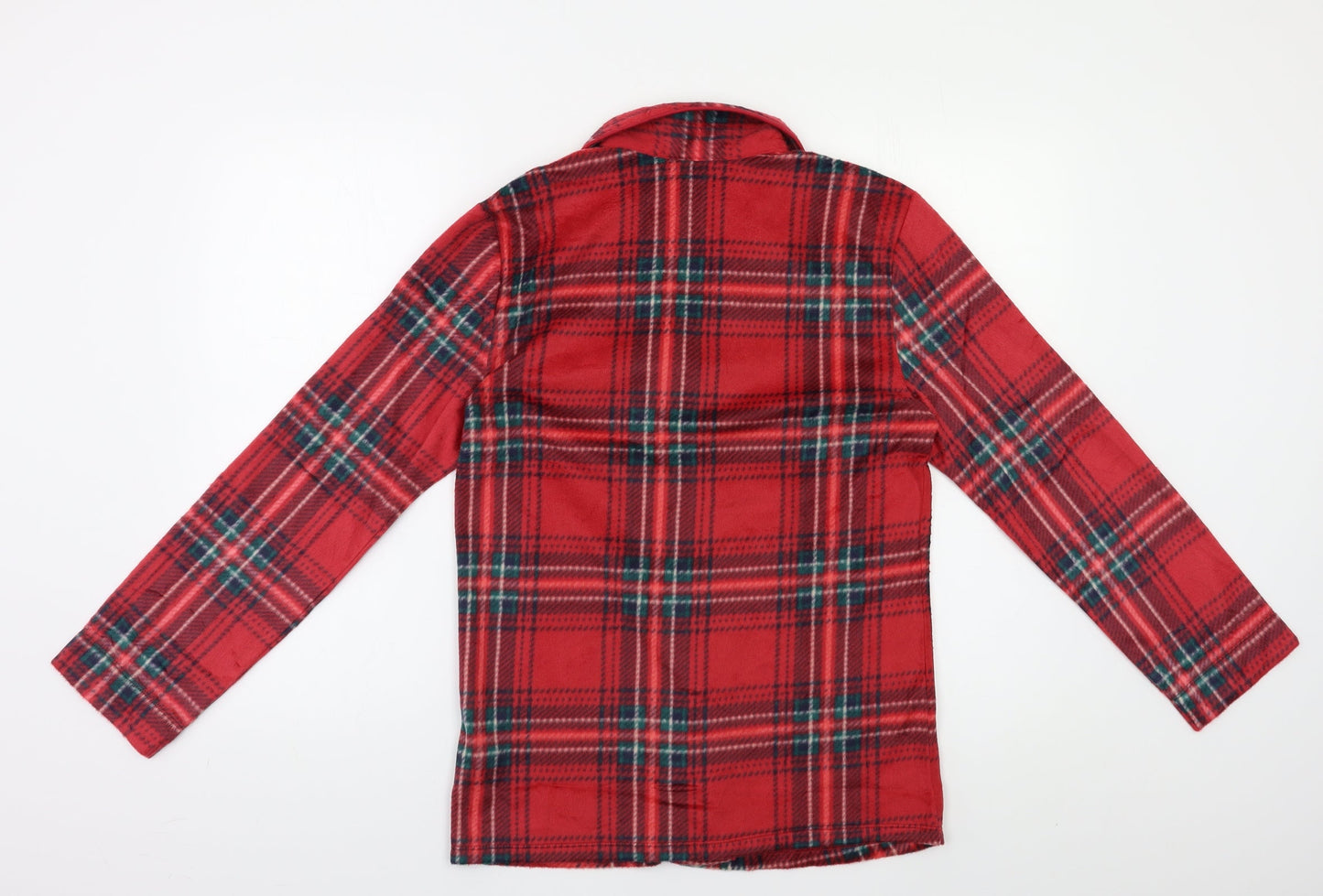 M&S Womens Red Check  Top Pyjama Top Size XS