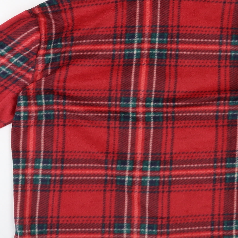 M&S Womens Red Check  Top Pyjama Top Size XS