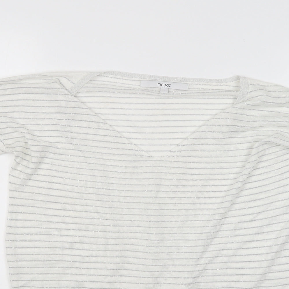Womens UK Size 8 NEXT White Basic Blouse