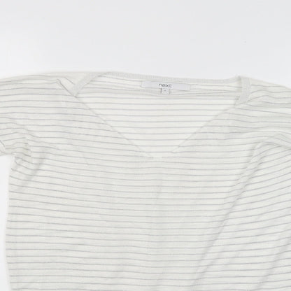 Womens UK Size 8 NEXT White Basic Blouse